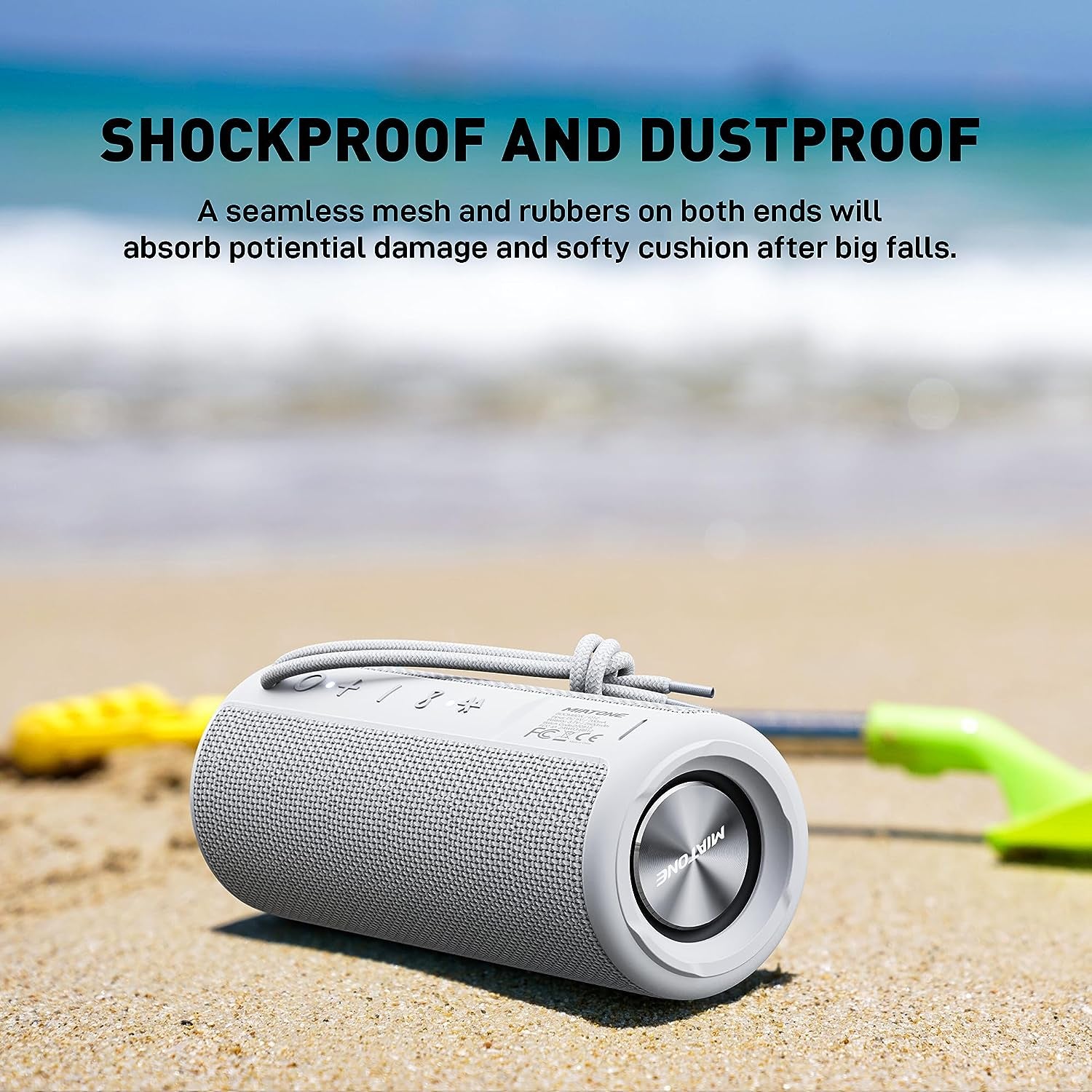 Outdoor Portable Bluetooth Wireless Speaker Waterproof - Grey Outdoor Portable Bluetooth Wireless Speaker Waterproof - Grey